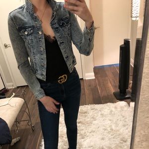 Cropped jean jacket